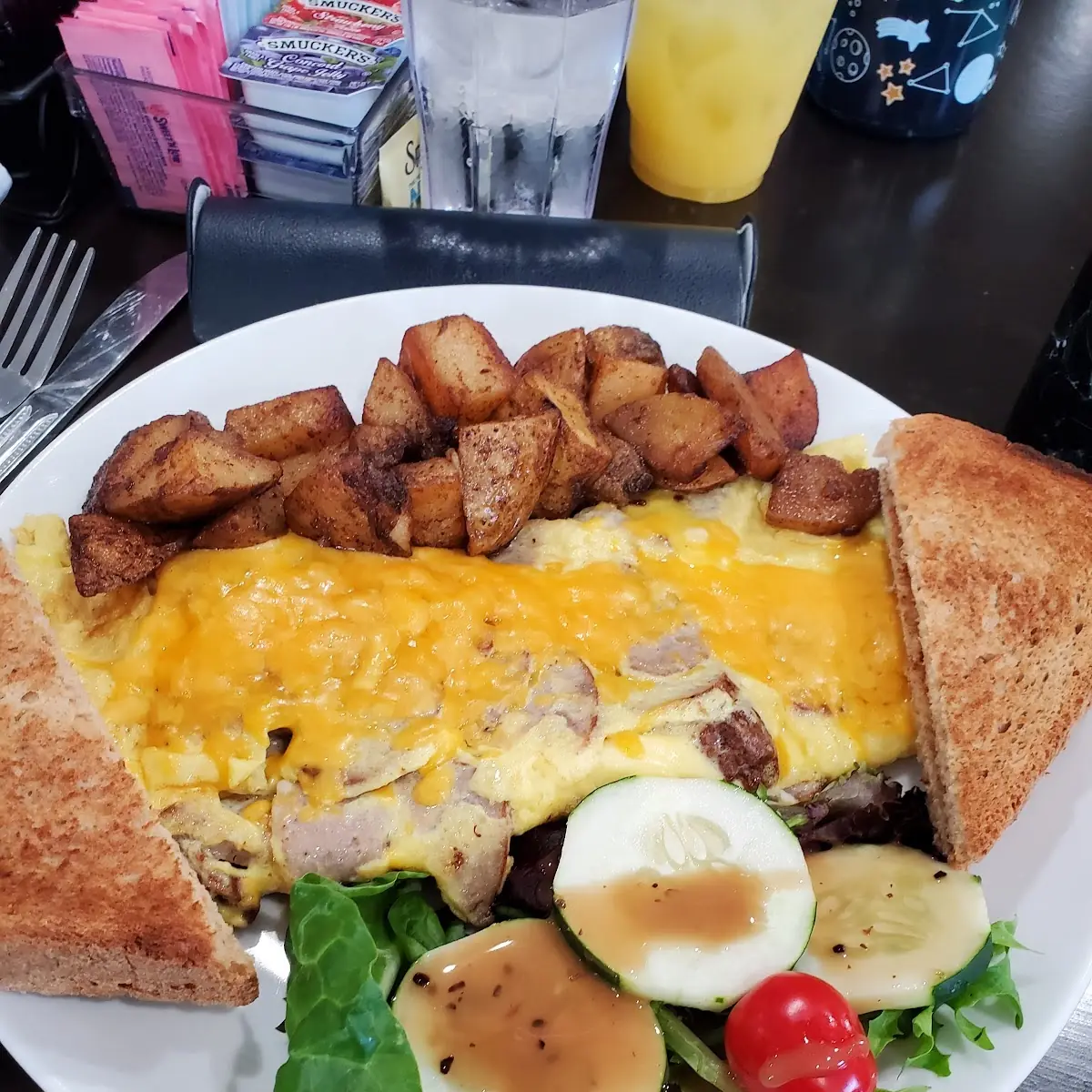 Sausage and Cheese Omelette