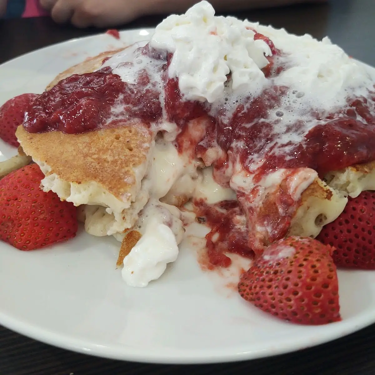 Strawberry Cheesecake Pancakes