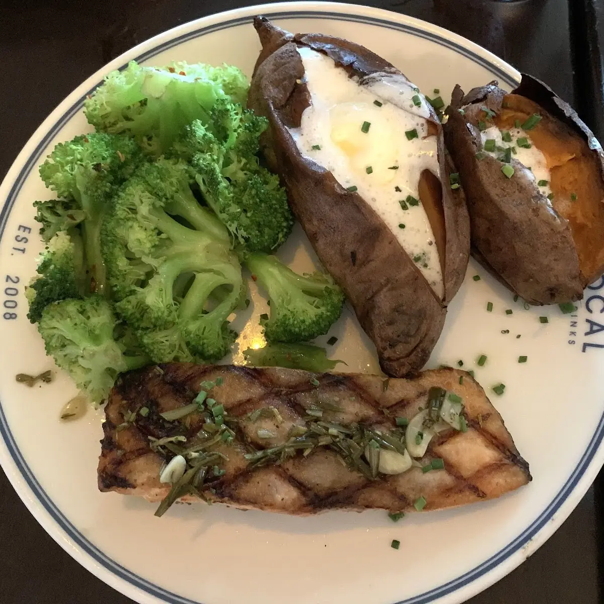 Side Baked Sweet Potato