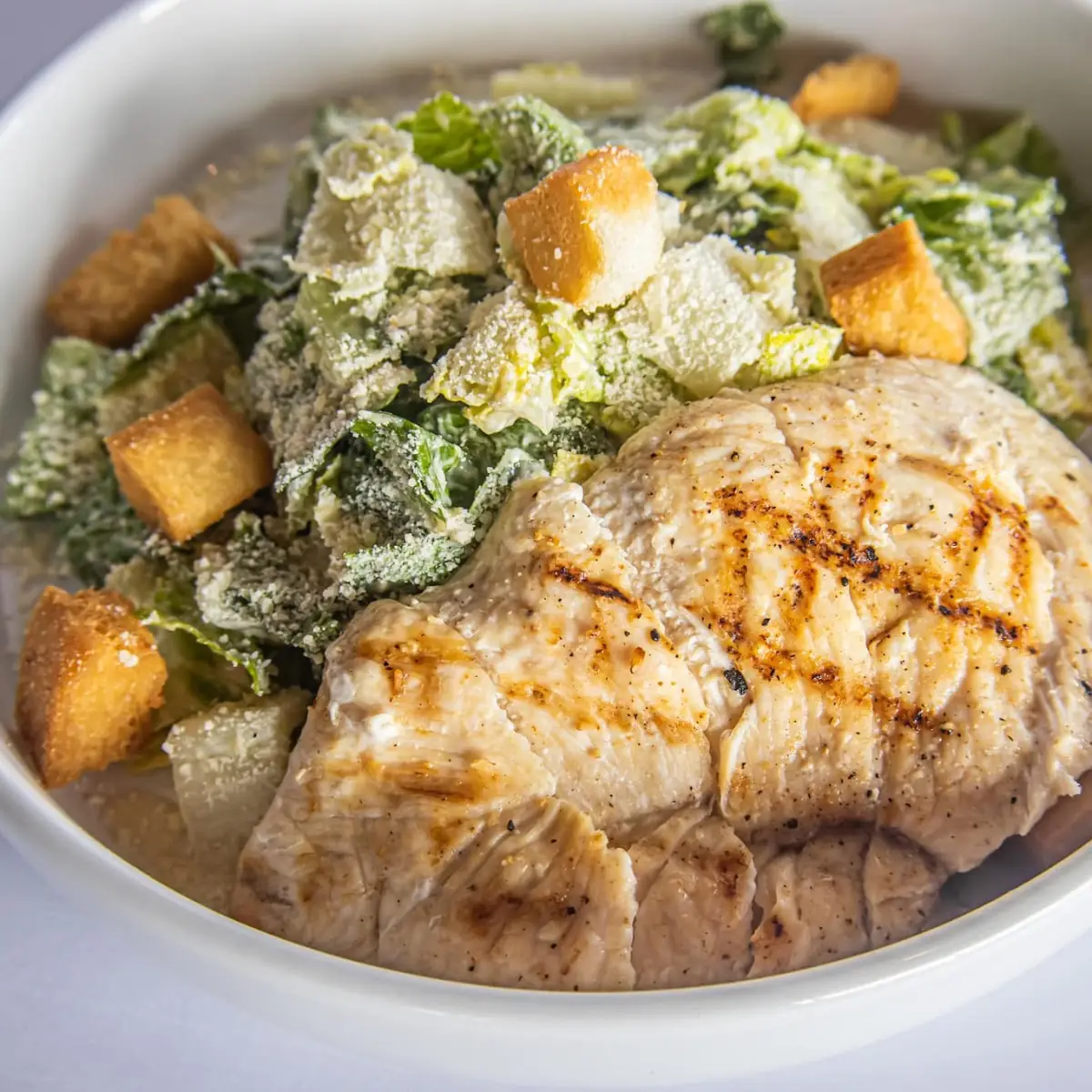 Caesar Salad with salmon