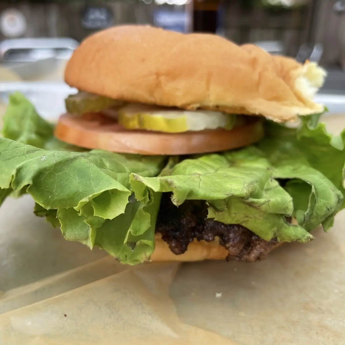 Single Classic-Smashed Cheeseburger w Lettuce Wrap