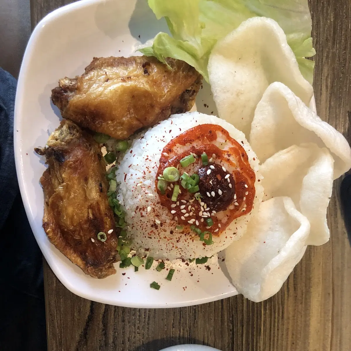 Chicken Wings and Steamed Rice