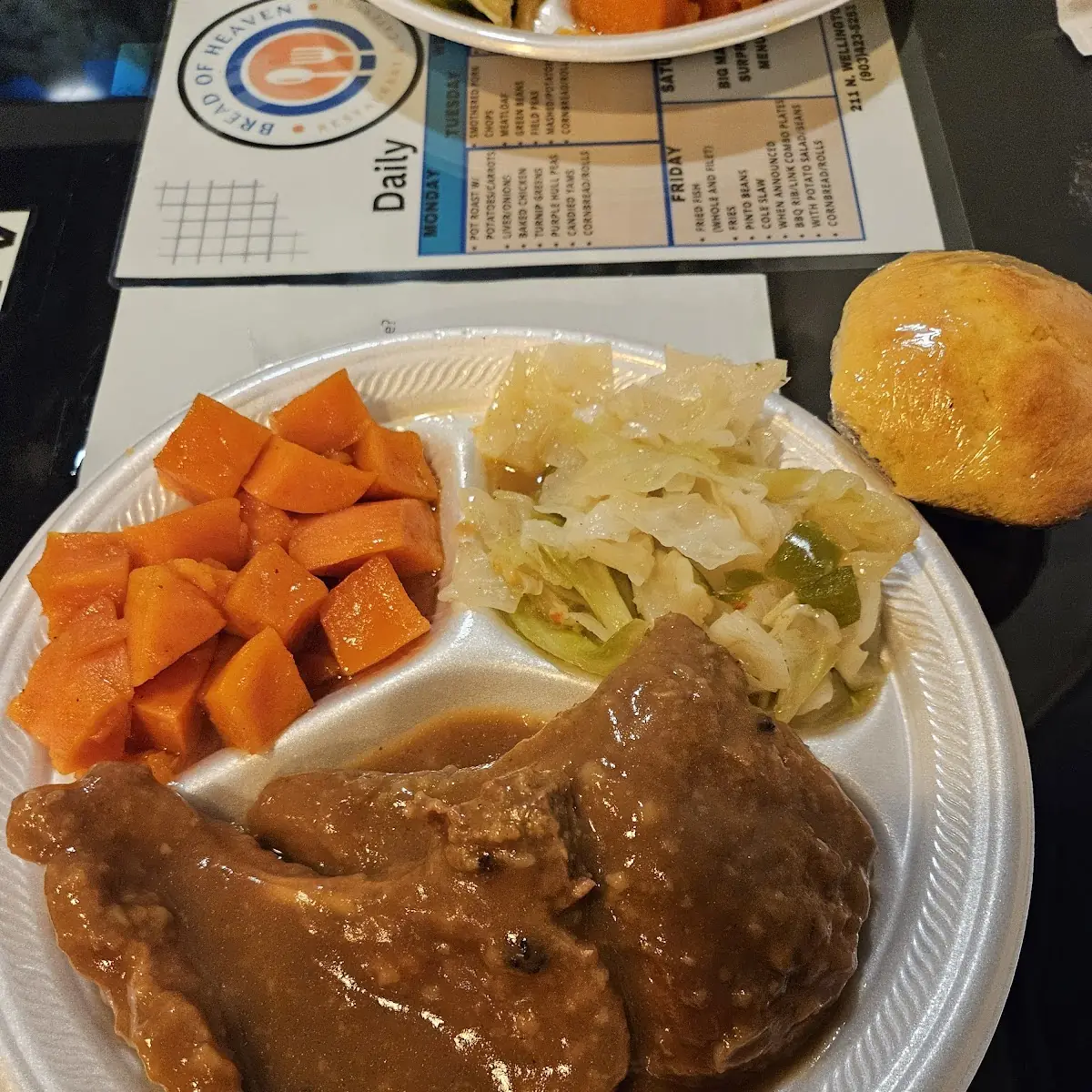 Smothered Pork Chop Dinner