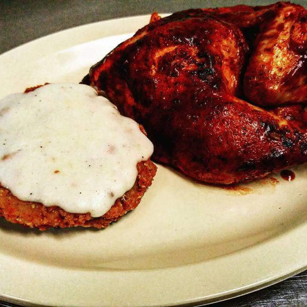 Country Fried Steak & Barbeque Chicken