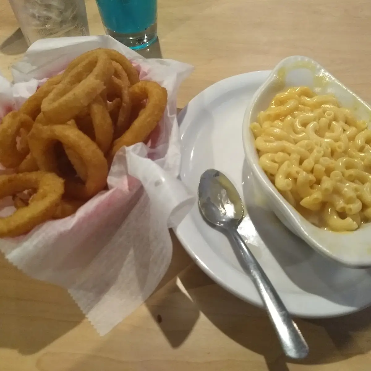 Onion Rings and Macaroni and Cheese