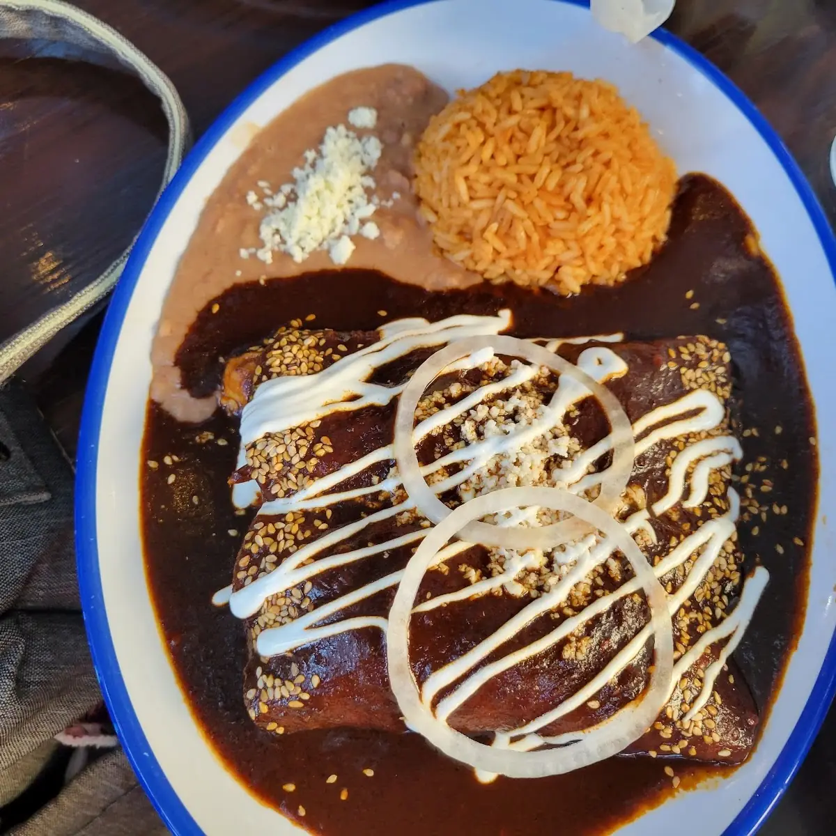Chicken Enchiladas with Mole Sauce