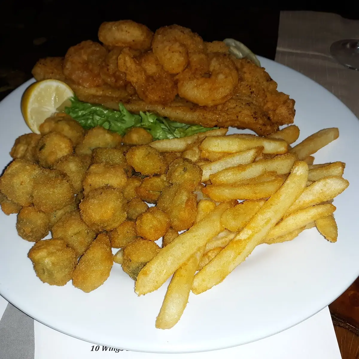 Fried Fish and Shrimp in the Basket