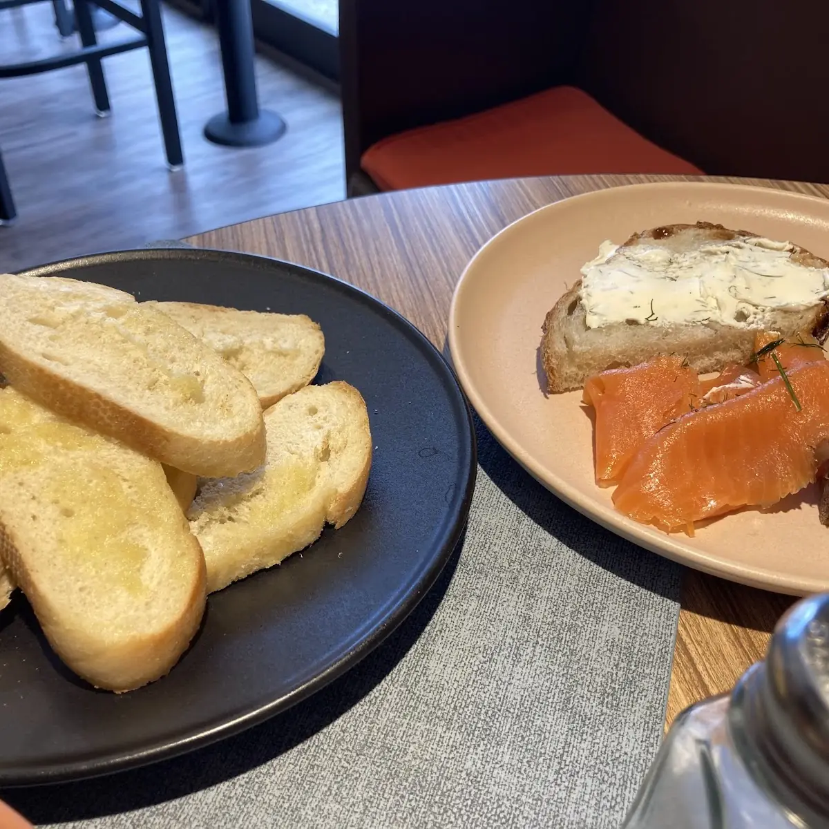 Smoked Salmon with Brie and Bread