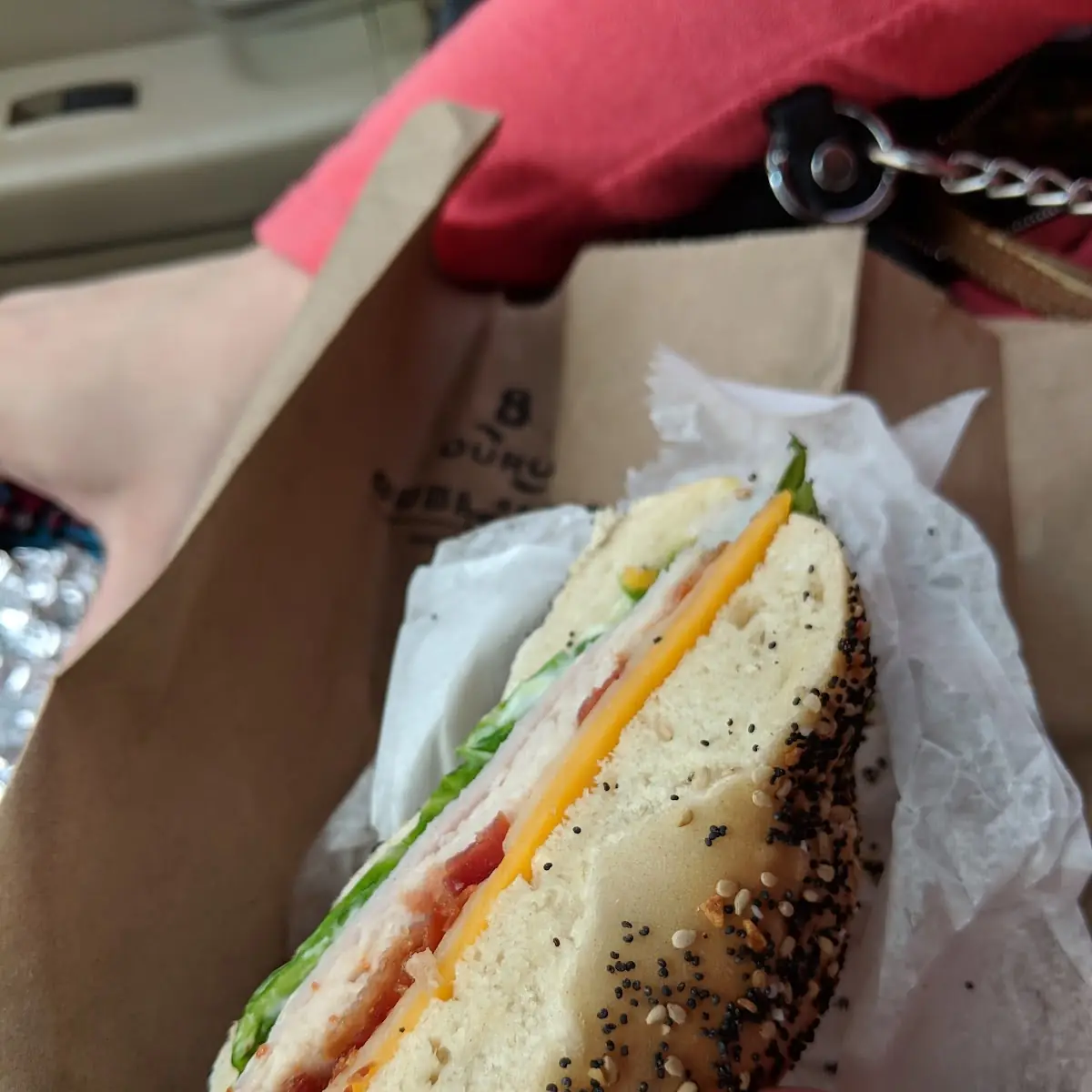 Turkey Bacon Cheese Bagel