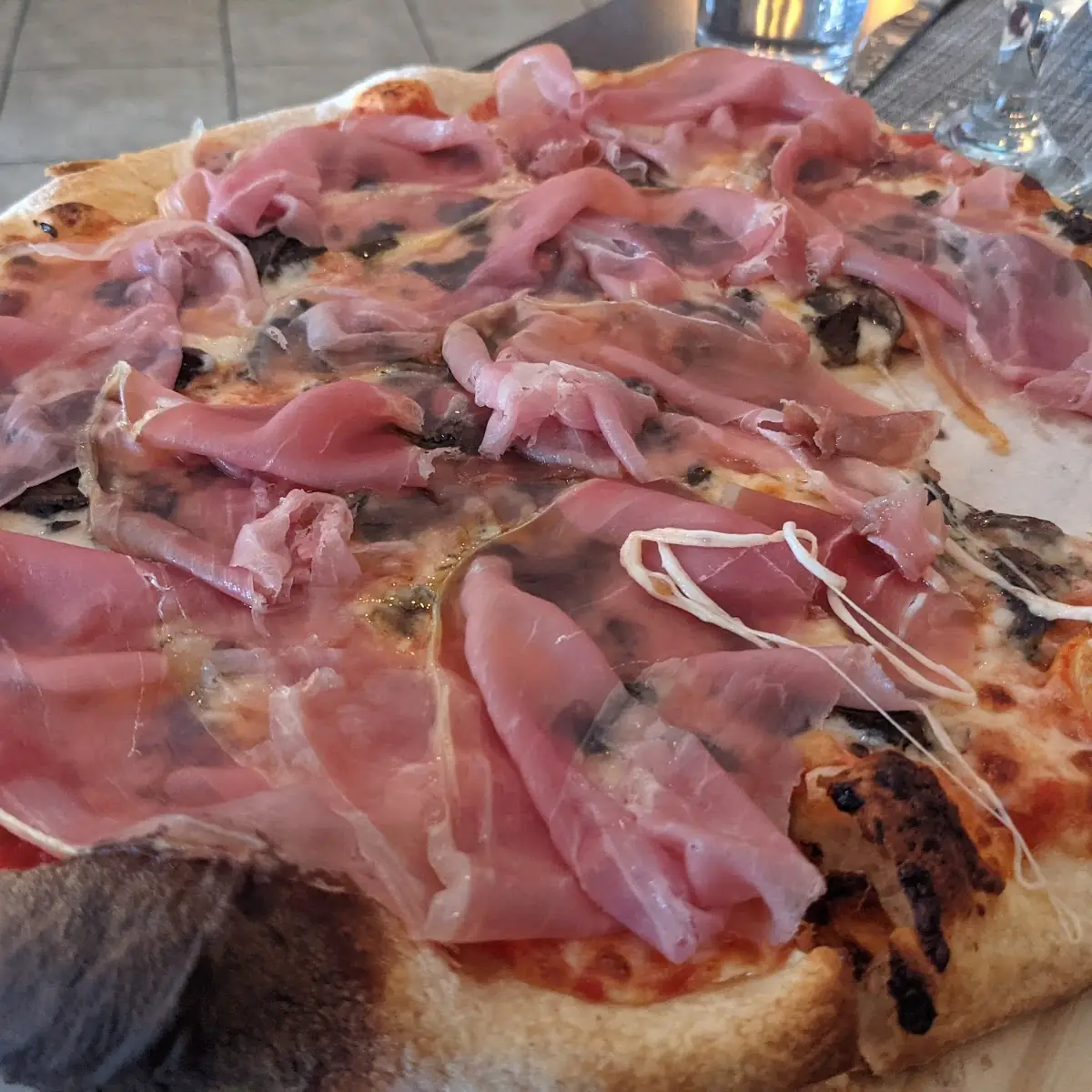 Margherita Pizza with Prosciutto Crudo