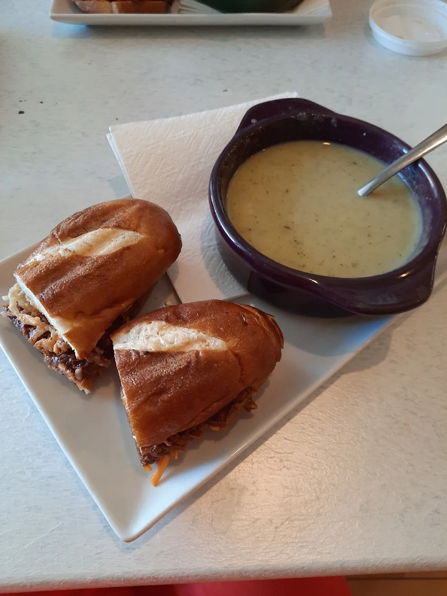 Half Pulled Pork Sandwich and Soup of the Day My Favorite