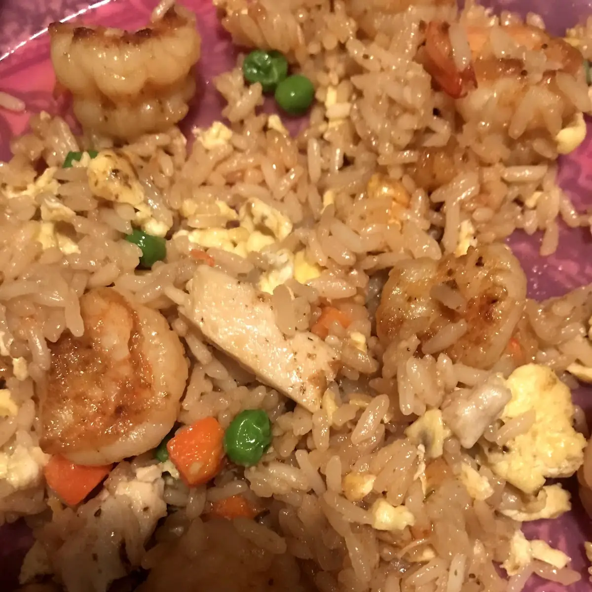 Combination Fried Rice Chicken and Shrimp Combo