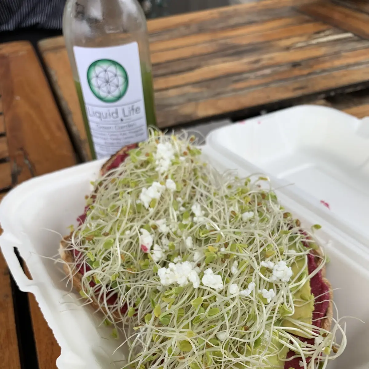Beet Hummus Toast