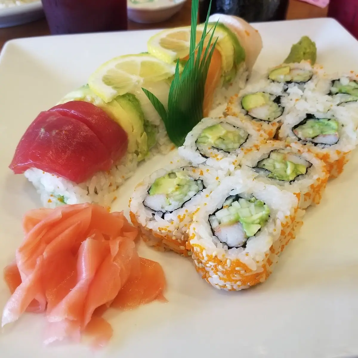 Rainbow Roll & California Roll