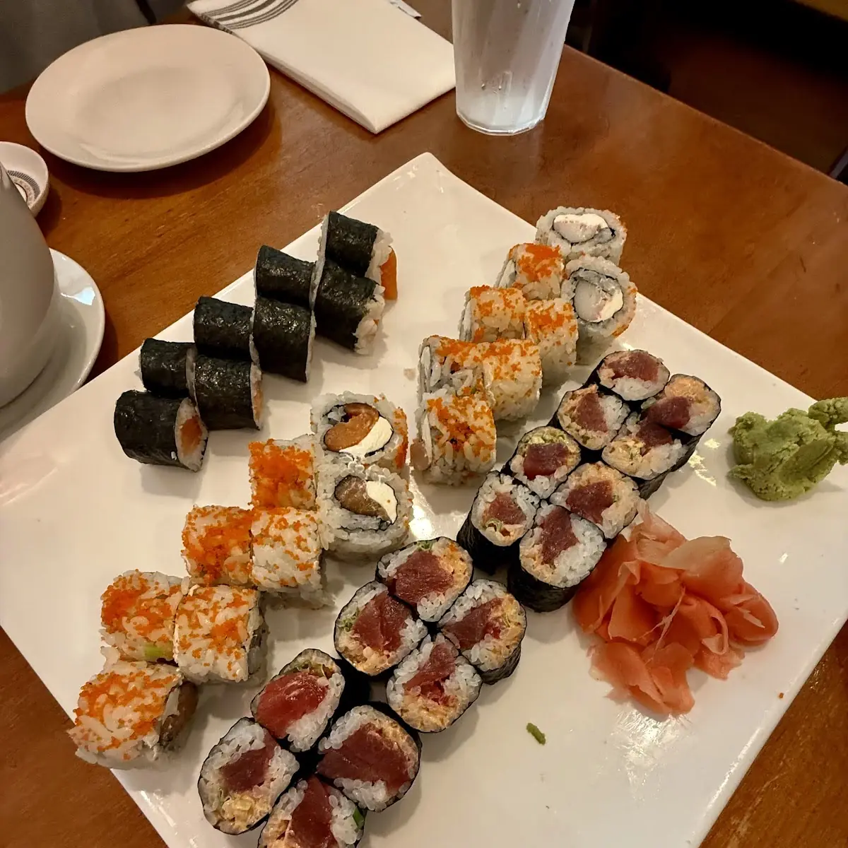Salmon Roll and Salmon Nigiri