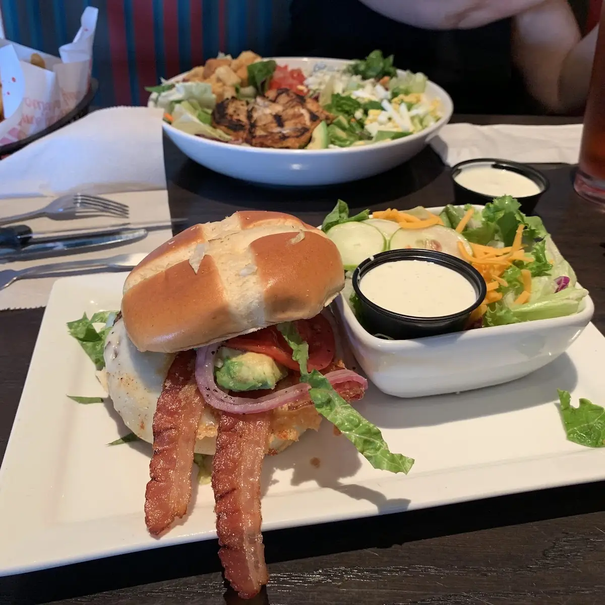 Burger and Fish and Chips