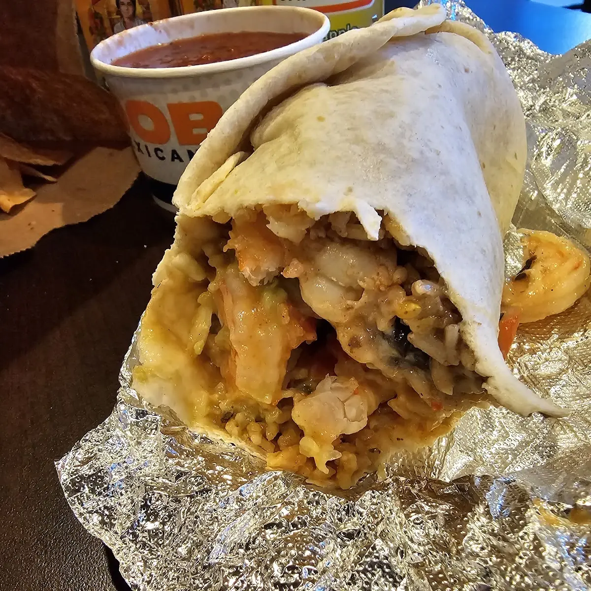 Lemon Lime Shrimp Burrito