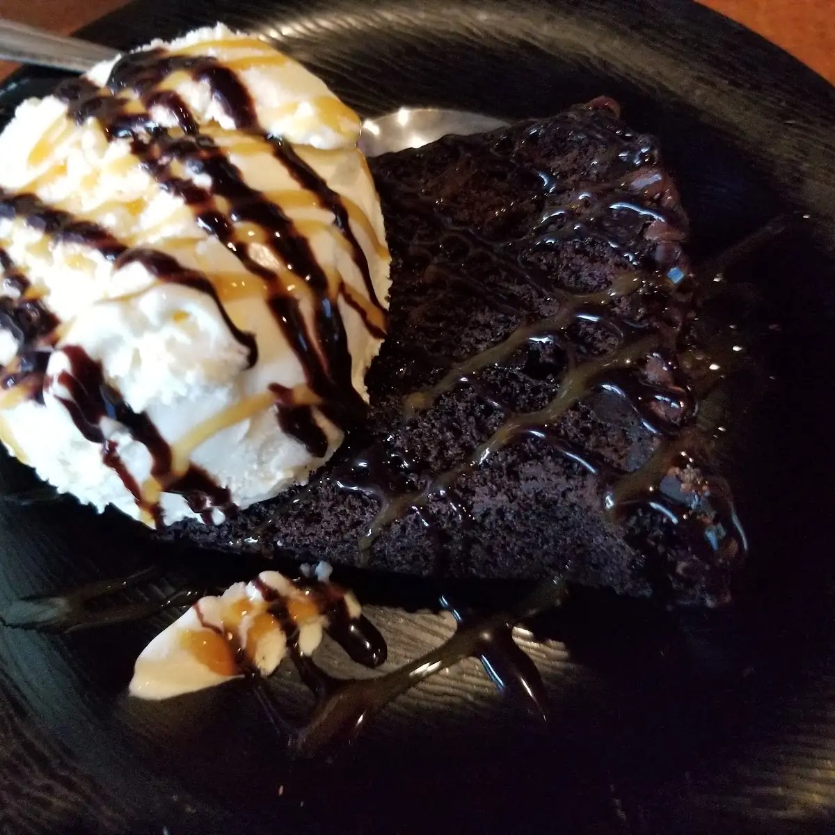 Chocolate Cake with Vanilla Ice Cream