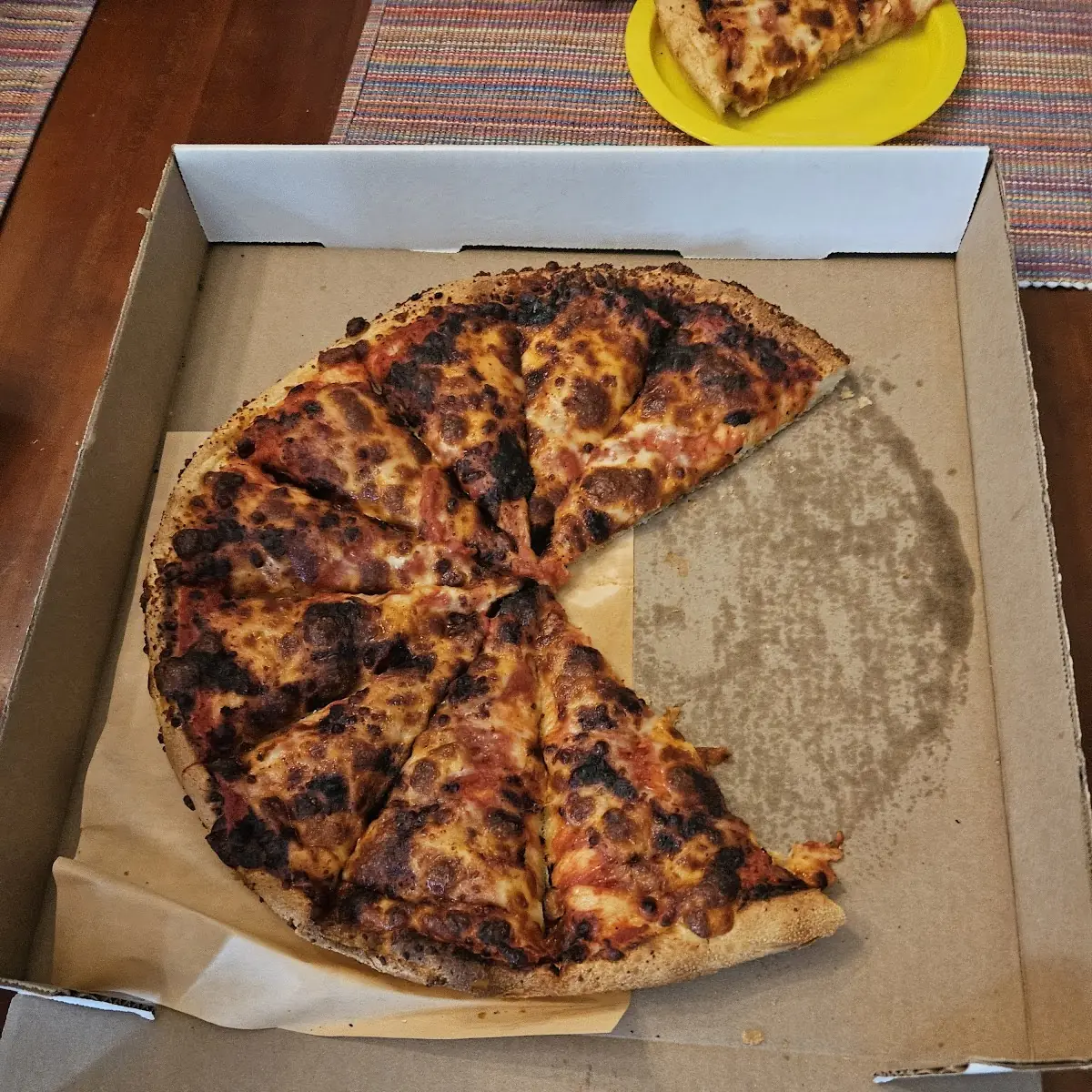 Cheese Pizza Did not Request It Charred, Bella Pizza