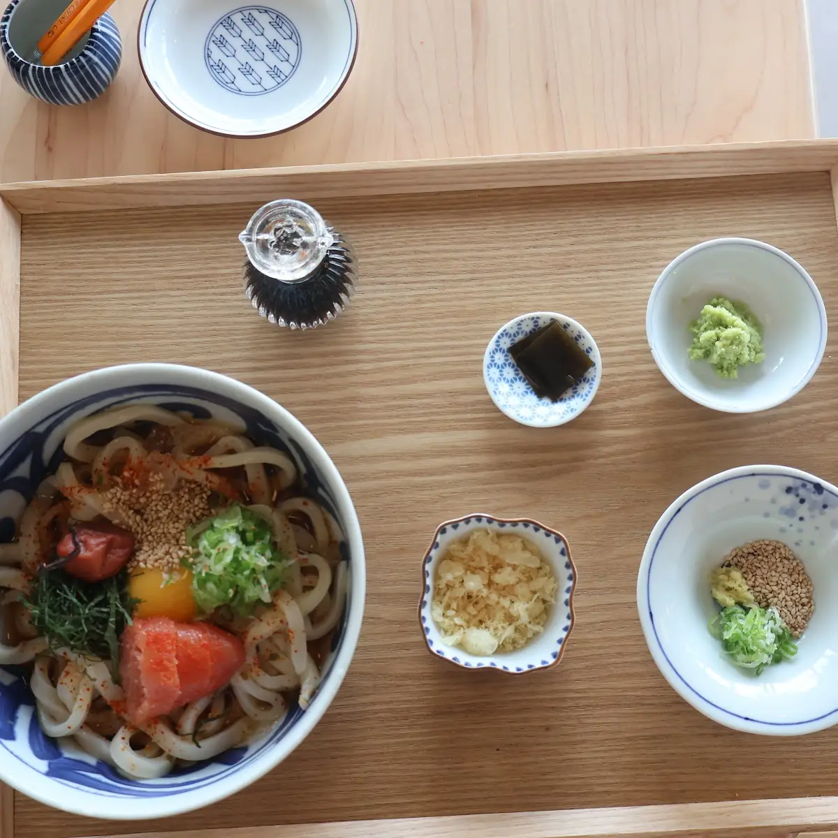 Sliced Beef Udon with Chicken Tempura