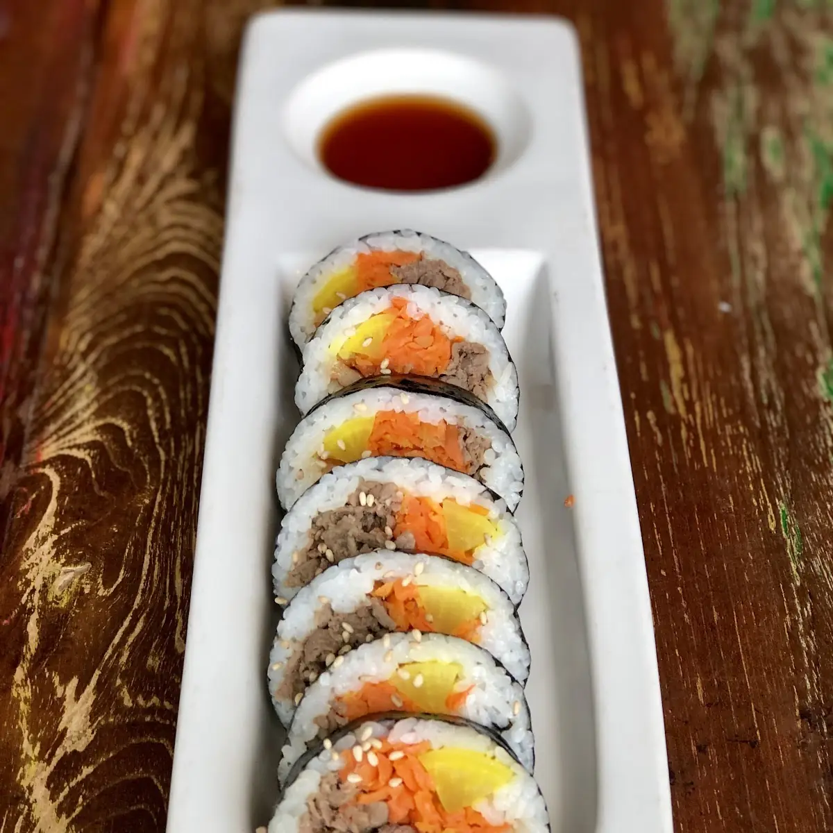 Gimbap Roll Korean Style Marinated Beef Sushi Rolls