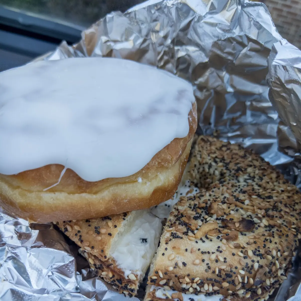 Key Lime Donut and Everything Bagel