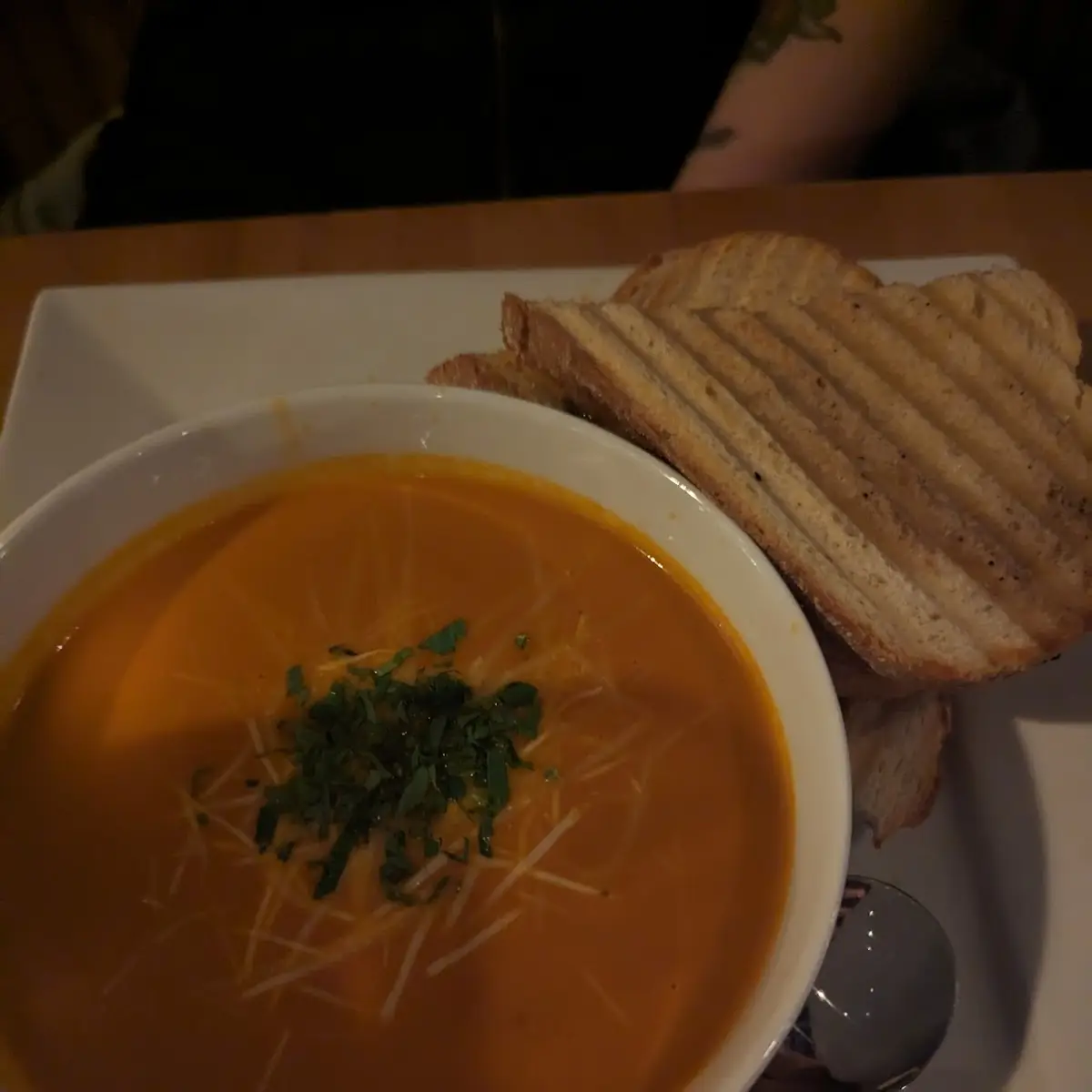 Tomato Bisque and Grilled Cheese