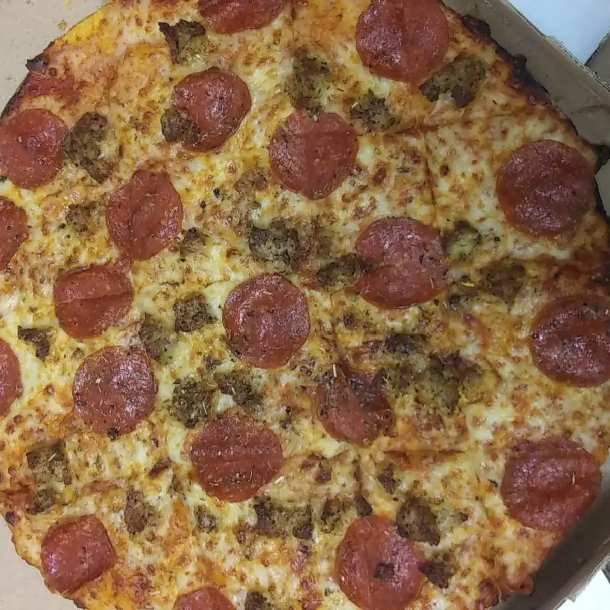 Pepperoni and Sausage Pizza