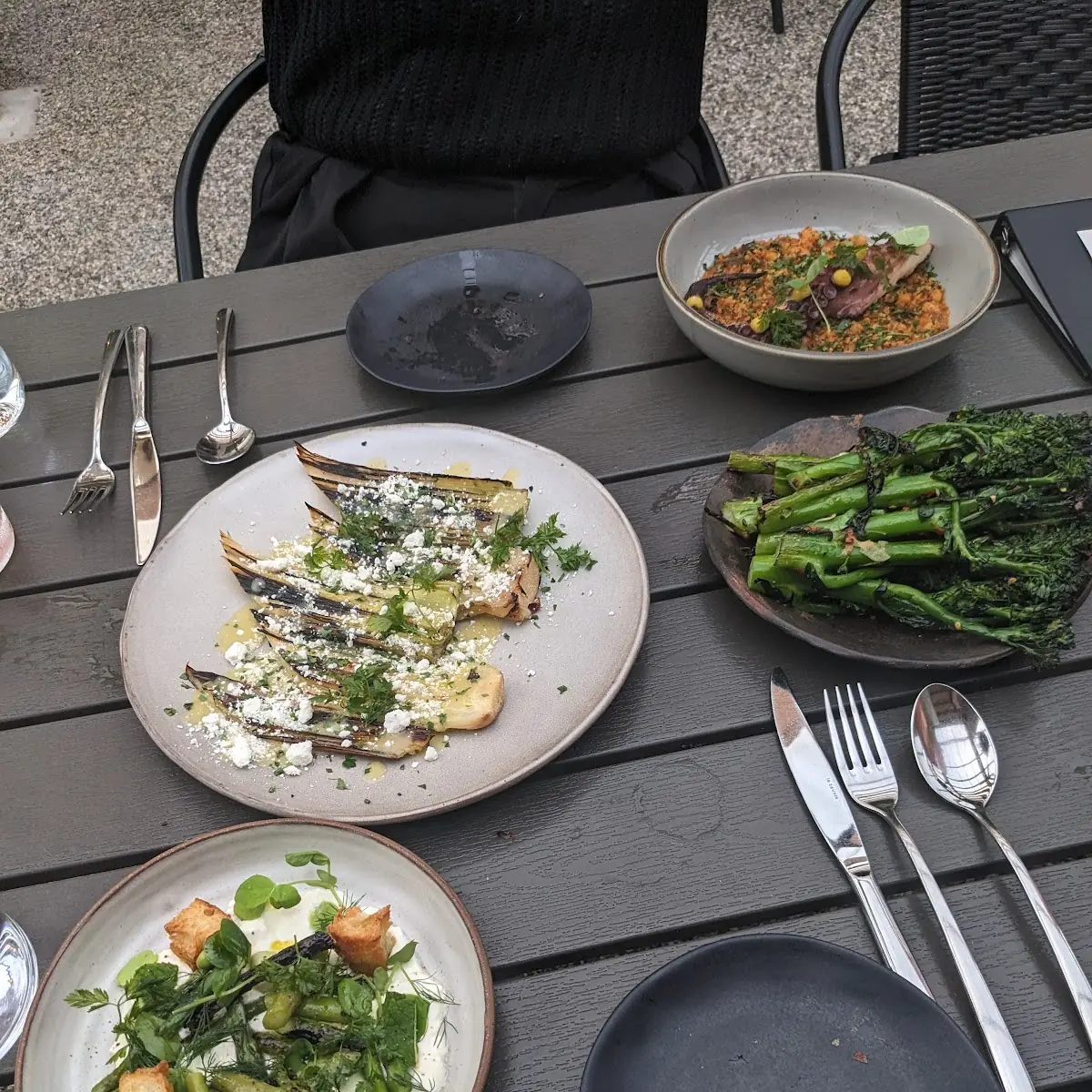 Broccolina Burrata Salad Octopus Leeks