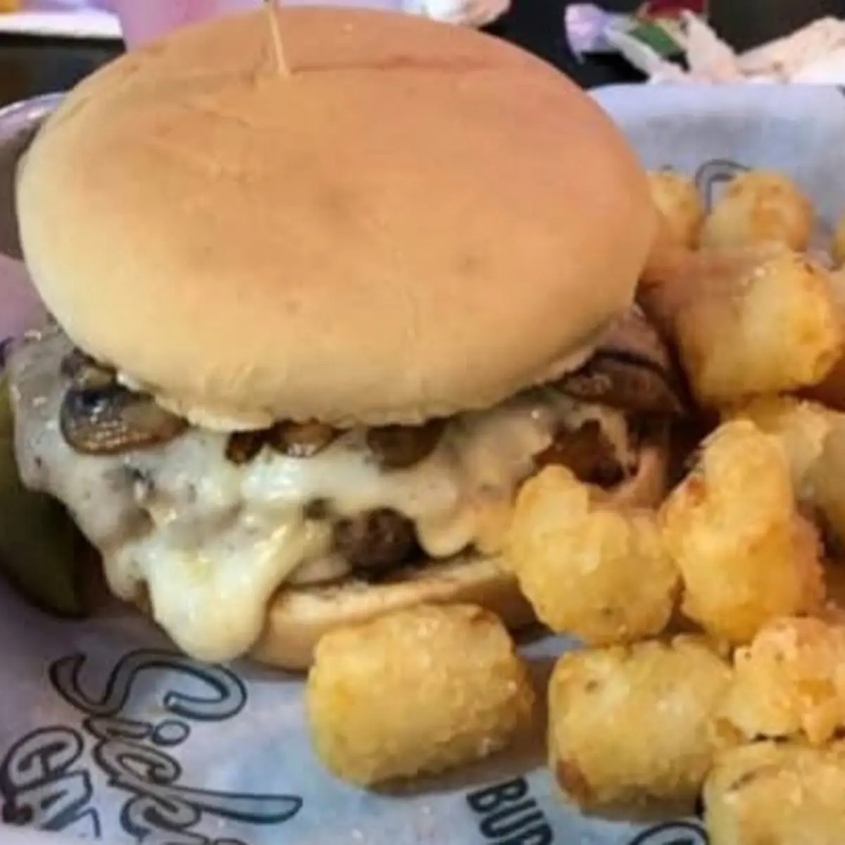 Burger Special with Tater Tots