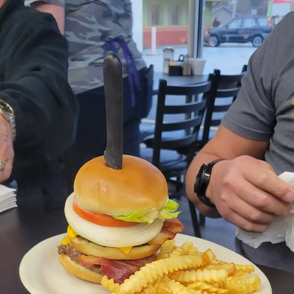 Cheese Burger and Fries