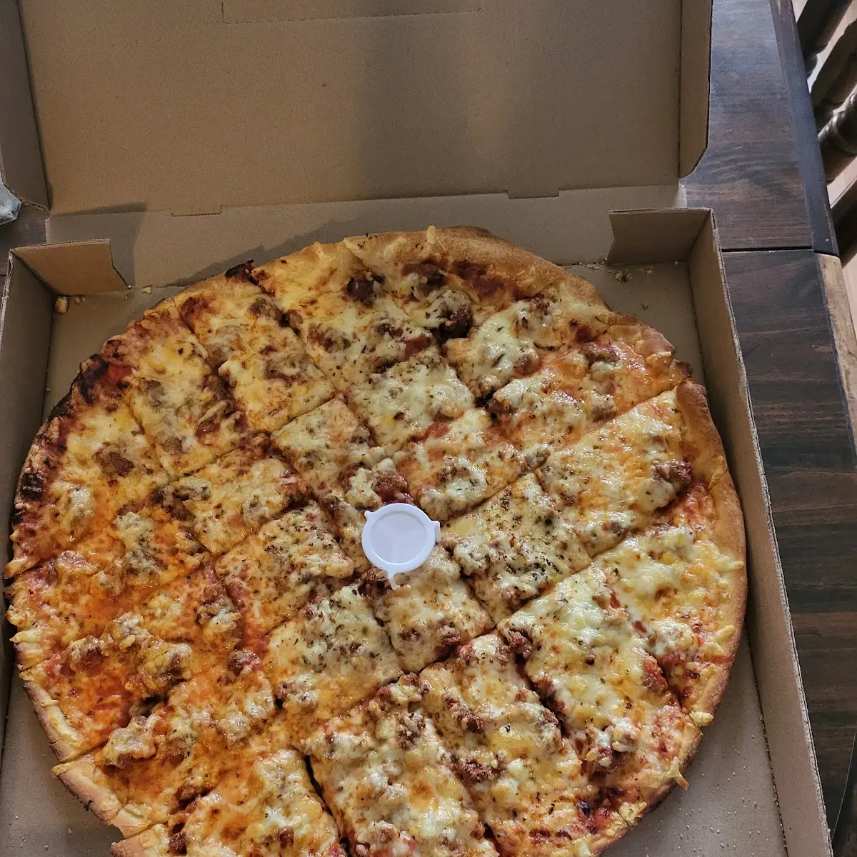 Large Cheese and Sausage Pizza