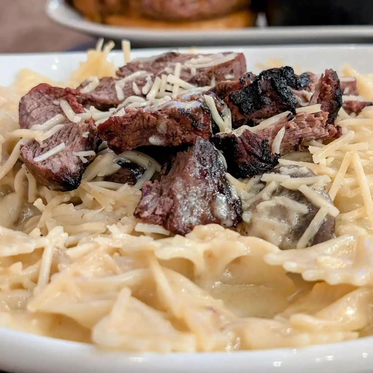 Wild Mushroom Pasta with Steak