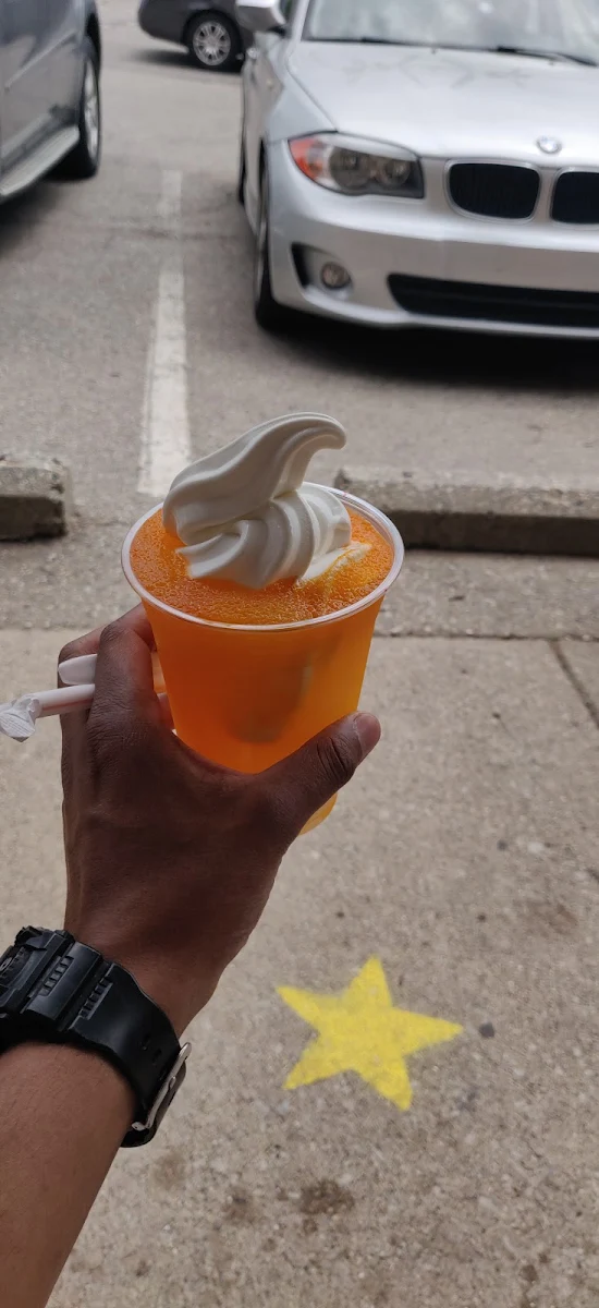 Orange Glacier with Ice Cream Float