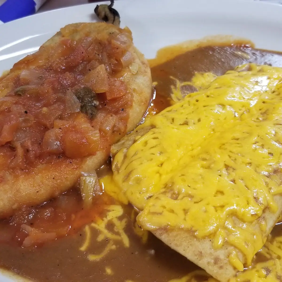 Chile Relleno Enchilada and Burrito