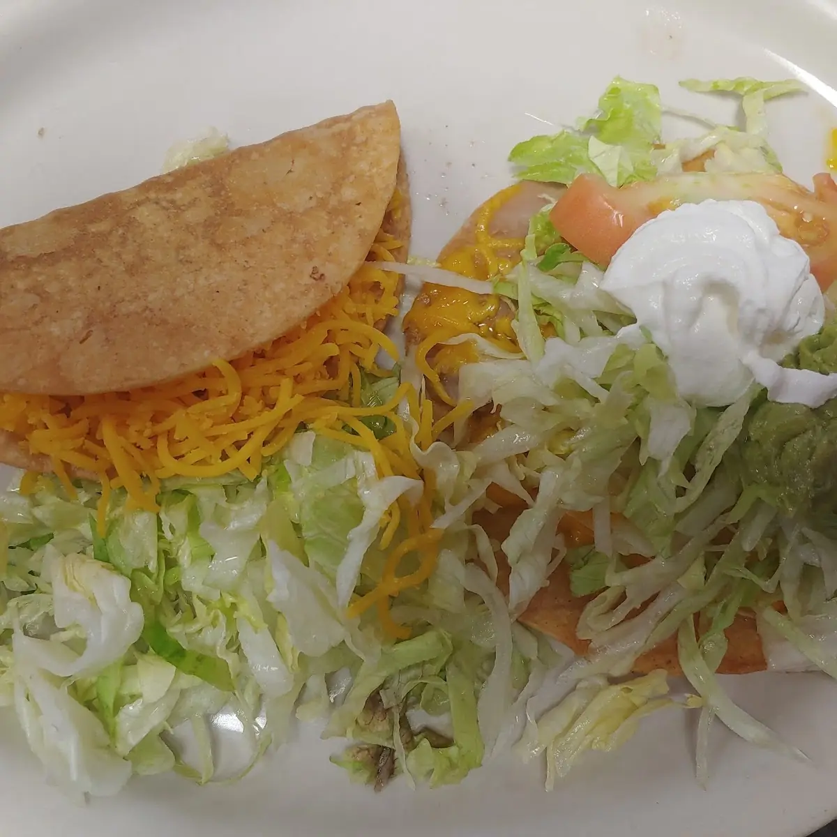 Crispy Beef Taco and Bean Chalupa