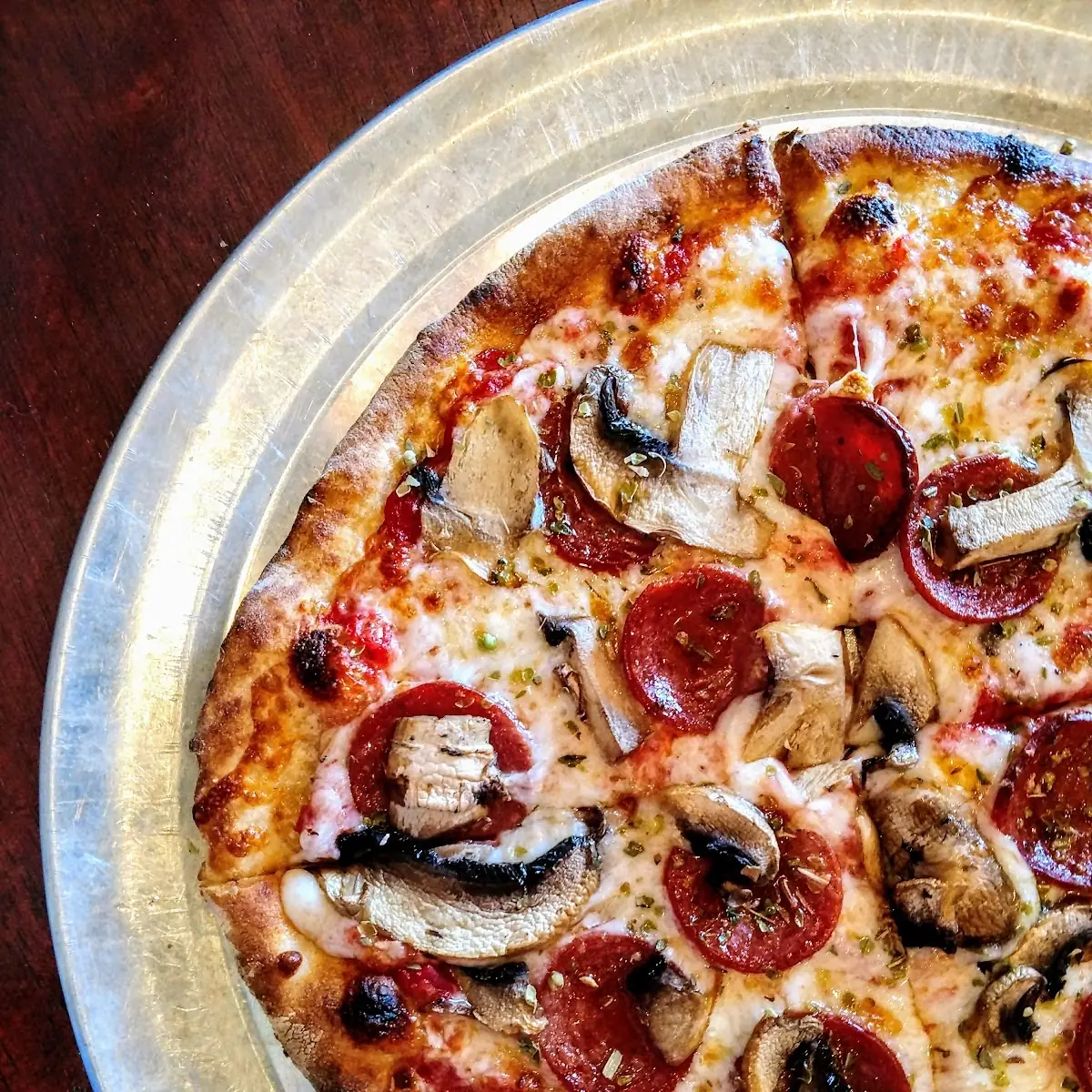 Small Pepperoni and Mushroom Pizza