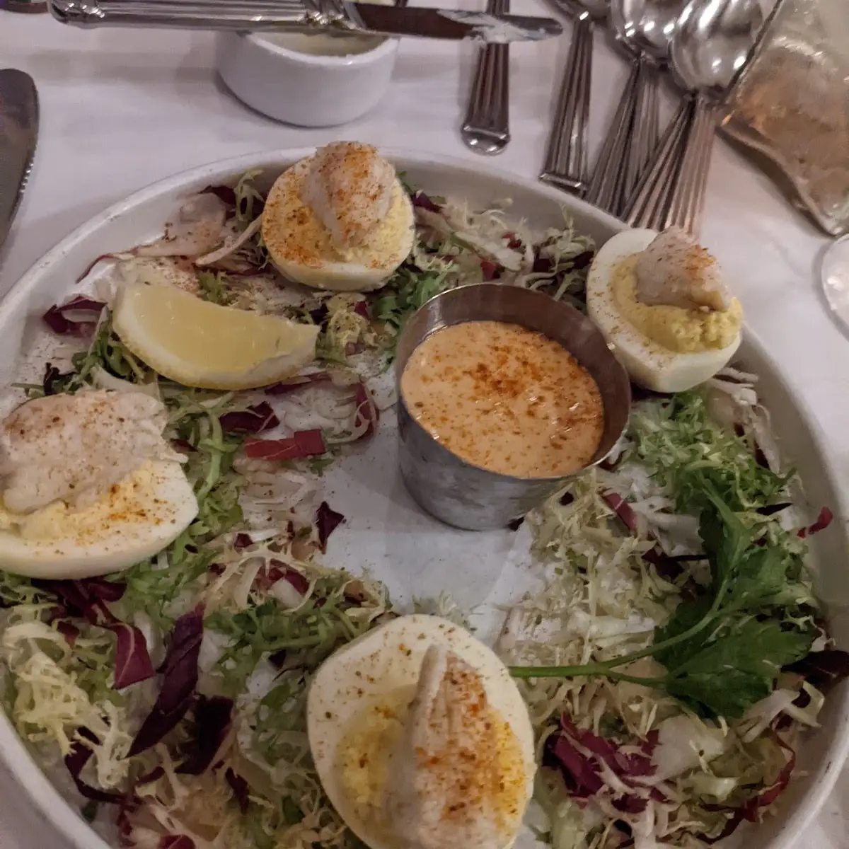 Jumbo Crab Deviled Eggs