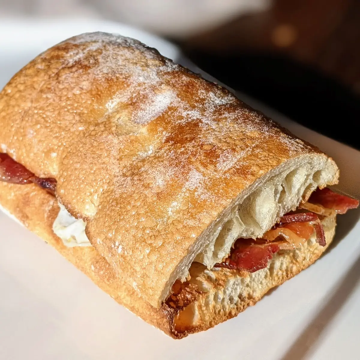 Bacon Scrambled Egg & Cheese on Ciabatta