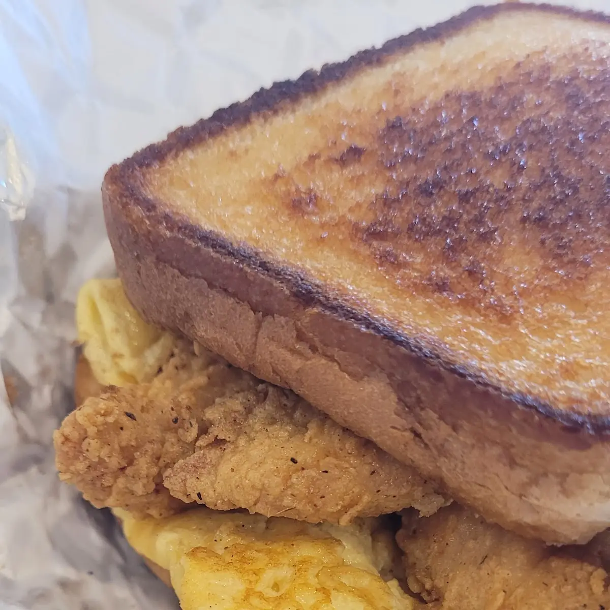 Chicken Egg Sandwich on Texas Toast