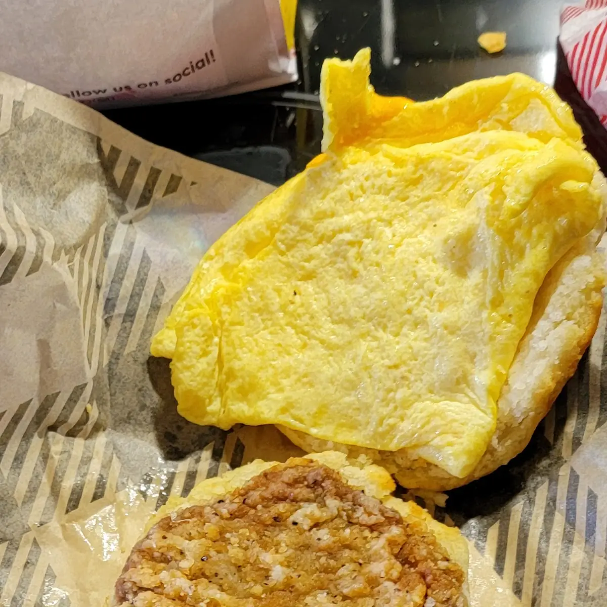 Steak Egg and Cheese Biscuit