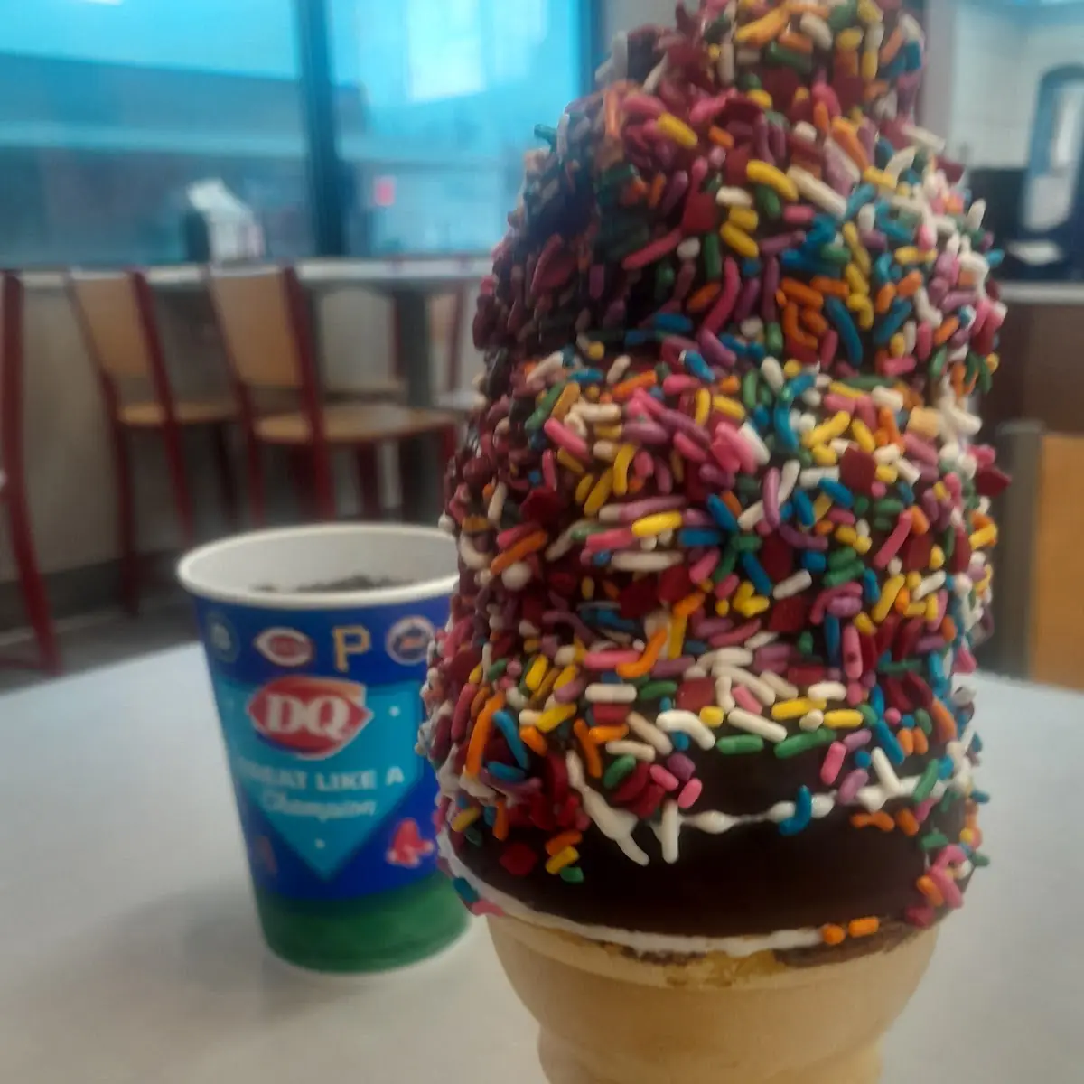 Ice Cream Cone Chocolate Dipped with Sprinkles