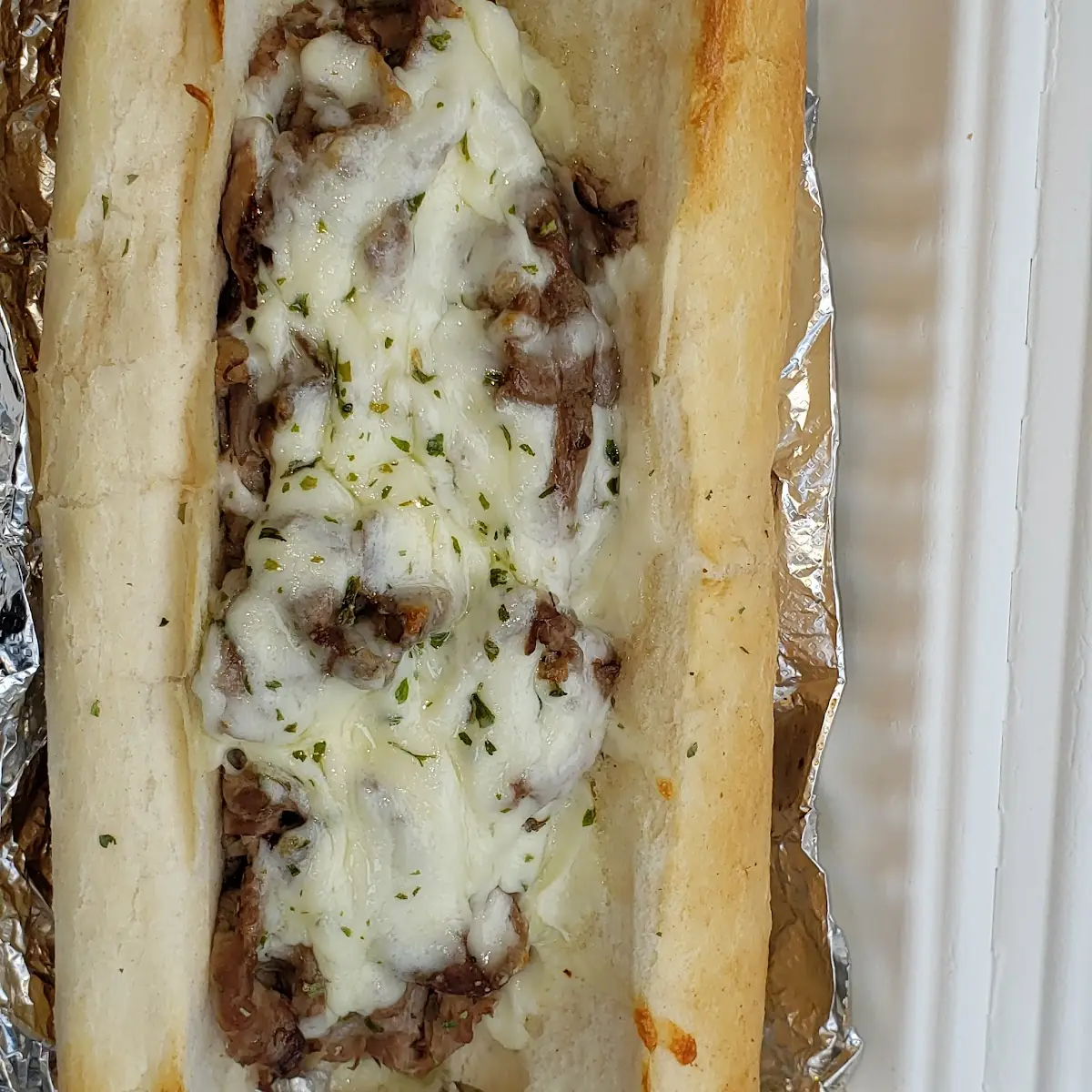 Beef Sandwich with Mozzarella Cheese