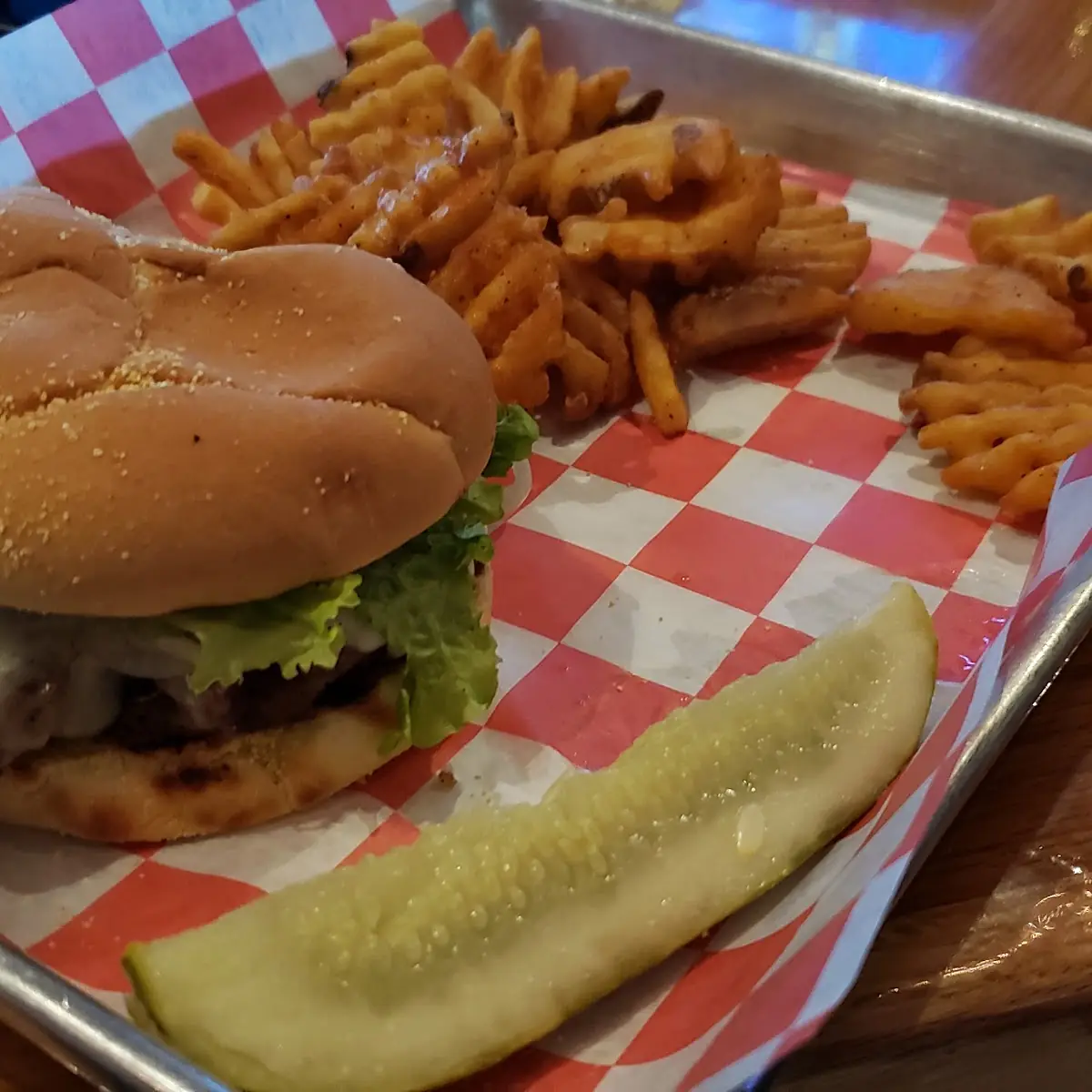 Cheese Burger and Fries