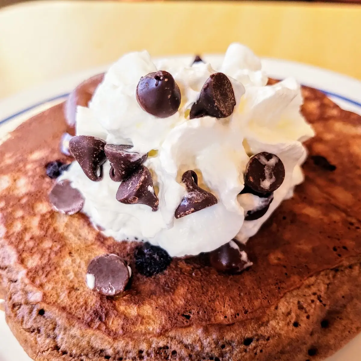 Belgian Dark Chocolate Mousse Pancakes