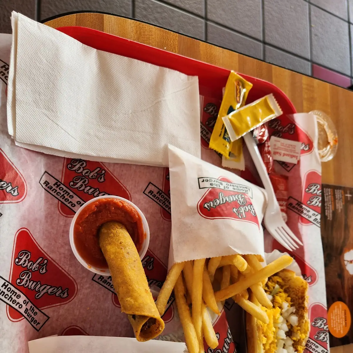 Taquitos and Chili Dog