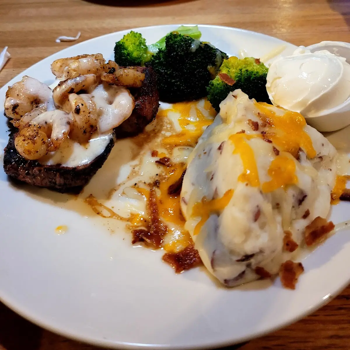 Sirloin Steak with Parmesan Shrimp