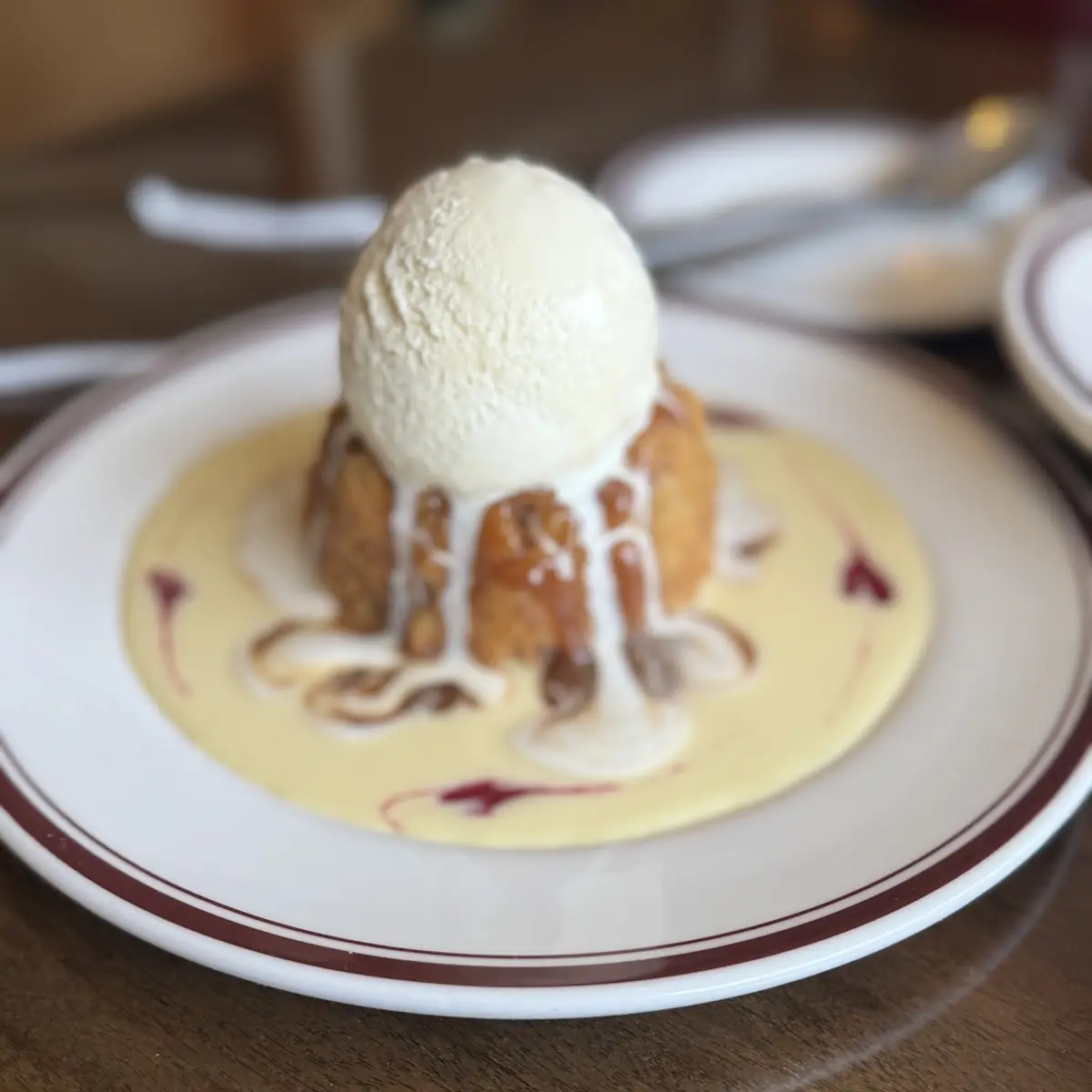 Warm White Chocolate Bread Pudding