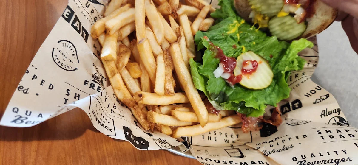Double Bacon Cheeseburger with Fries
