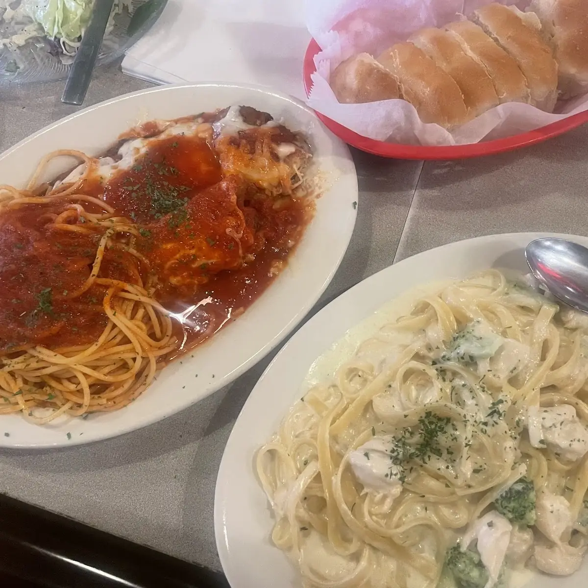 Chicken Parmesan Chicken Alfredo